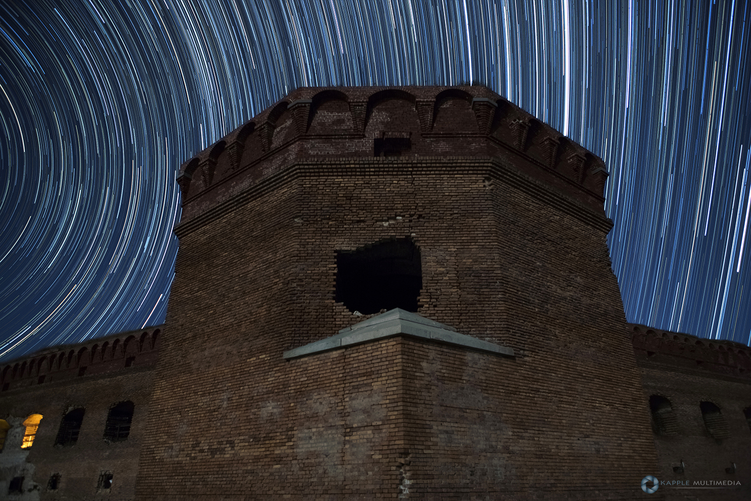 Stars and night sky over Fort Jefferson, Dry Tortugas National Park, Florida Keys Florida USA