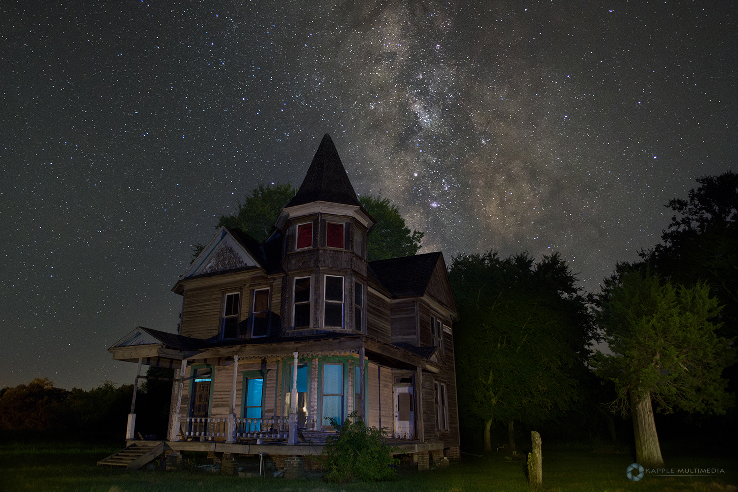 Abandoned Victorian Era Home under the Milky Way in Kosse Texas