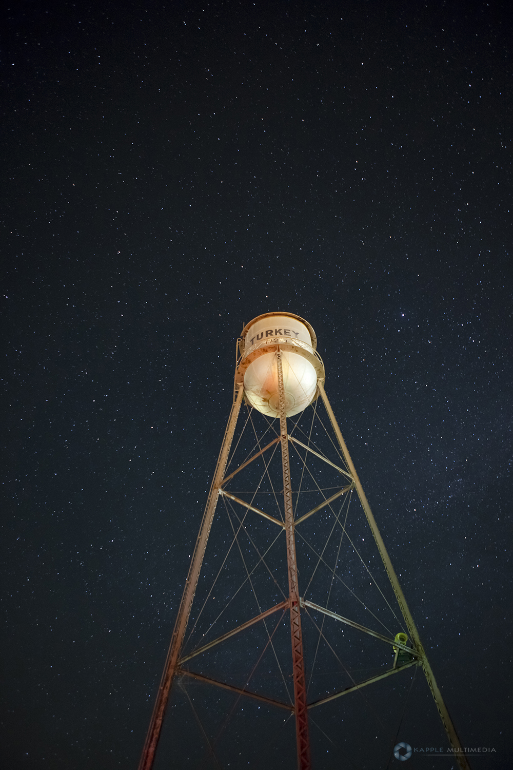 Old retro water tower, west Texas, USA