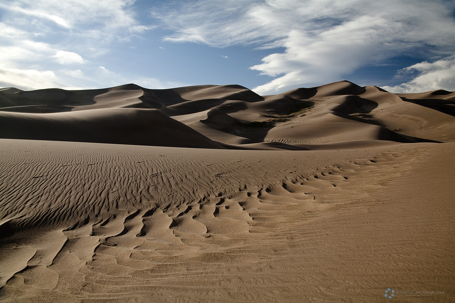 Colorado Great Sand Dunes National Park sand dunes with Sangre de Cristo