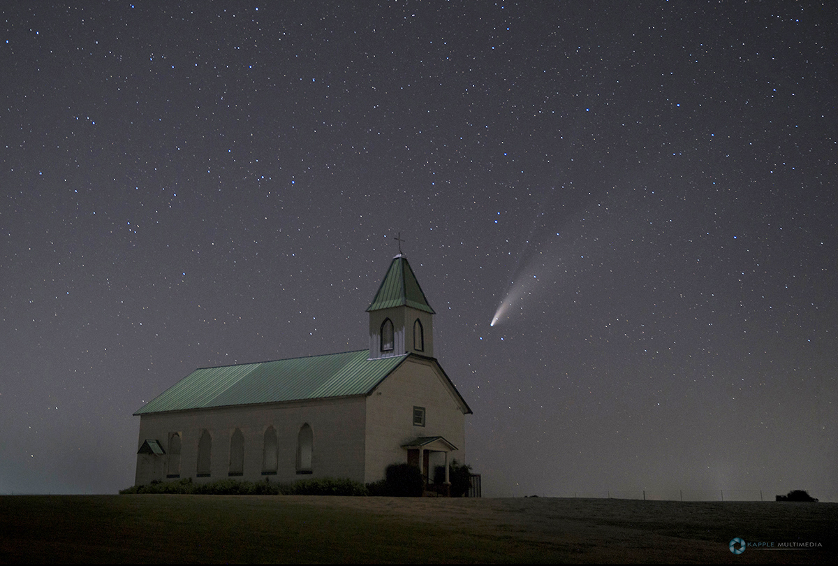 Comet Neowise and church