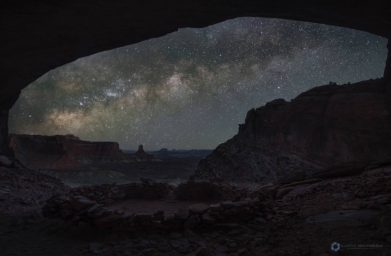 False Kiva Milky Way, Canyonlands, Utah